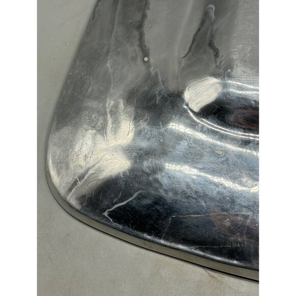 pewter 16" square tray lip old town imports centerpiece made Mexico signed READ - Picture 6 of 10